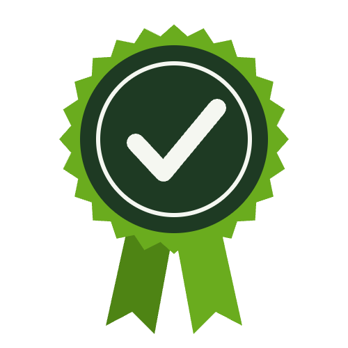 Medaille met vinkje, voor de gevolgde inblaasopleiding